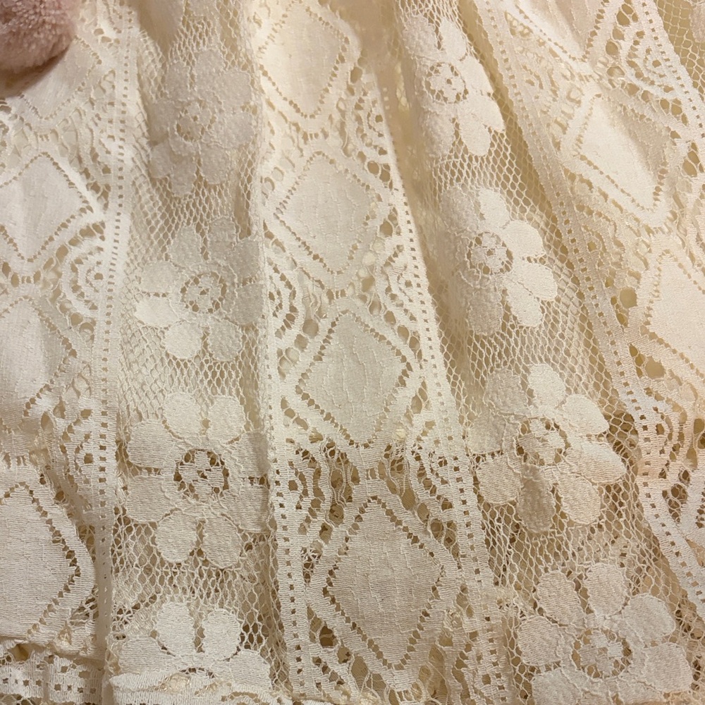 Cupshe Cream Lace High Low Maxi Dress - Picture 8 of 8